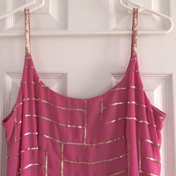 Liliana Pink with Gold Sequin party dress New without Tags Never Worn - Picture 5 of 10
